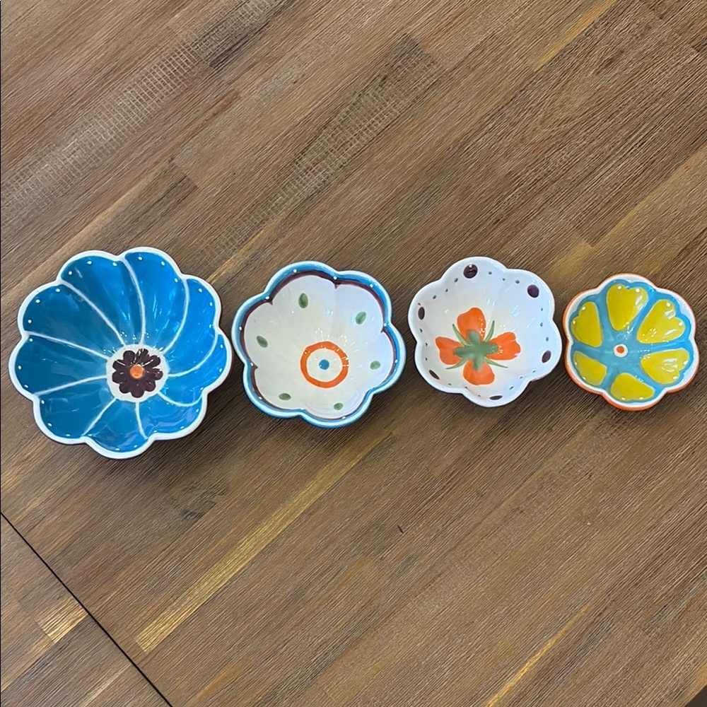 Anthro Floral Ceramic Measuring Cups